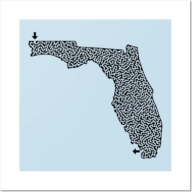 State of Florida Maze Wall Art by gorff